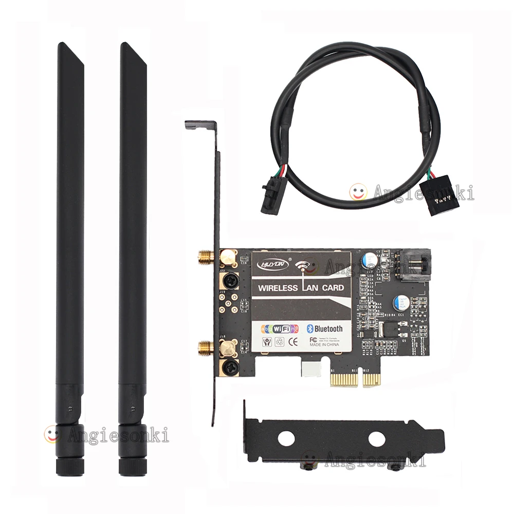 

7265 2.4GHz/5GHz 802.11AC WiFi & BT 4.0 Desktop Adapter PCIE 1X WLAN Card 802.11 ac/a/b/g/n 300-867Mbps for win 7 8 10