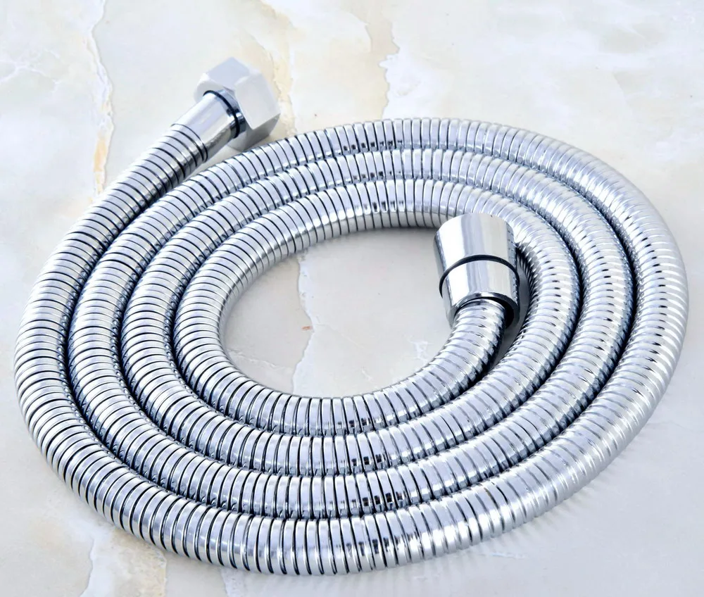 Brushed Nickel 150cm G1/2 Shower Hose Bathroom Accessories Brass Flexible Hose bath contect hand shower Nzh03