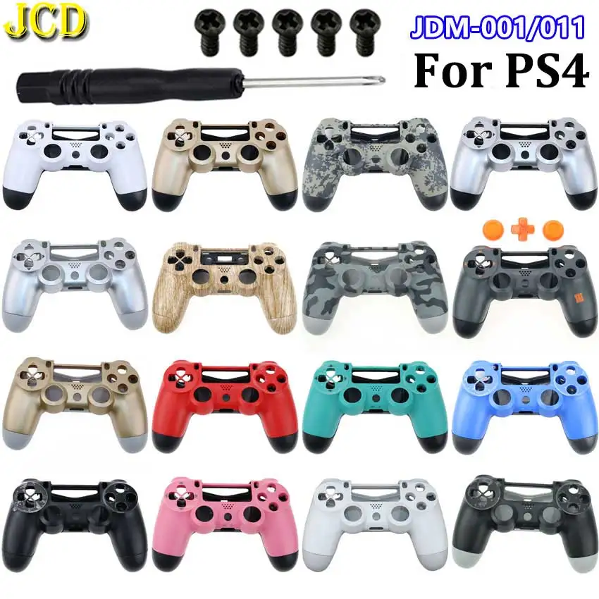 JCD 1Set Plastic Hard Shell For PS4 JDM-001 JDM-011 Controller Housing Cover Shell Case W/ Screw Tool