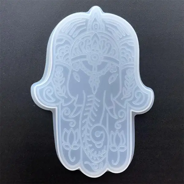 DIY Coaster Mold Hand of Fatima Silicone Mold Hamsa Hand Mould Jewish Khamsa Mold Home Decoration Resin Art Supplies