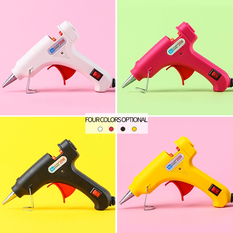 

Hot melt glue gun household small power manual DIY hot melt glue stick 7mm, environmental friendly high viscosity color and tran