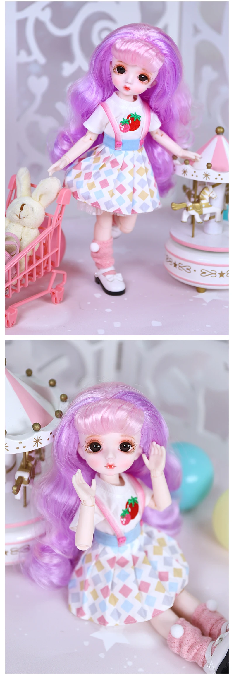 DBS DREAM FAIRY Puppe 1/6 BJD Name von Little Angel, mechanischer Gelenkkörper mit Make-up, inklusive Kopfhaut, Augen, Kleidung für Mädchen SD – Detail 12