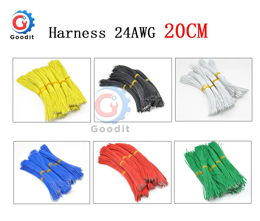 100pcs/lot Pcb Solder Cable Tin-Plated Breadboard Jumper Cable Wire 20cm 24AWG For Arduino Two Ends PVC Wire Electronic