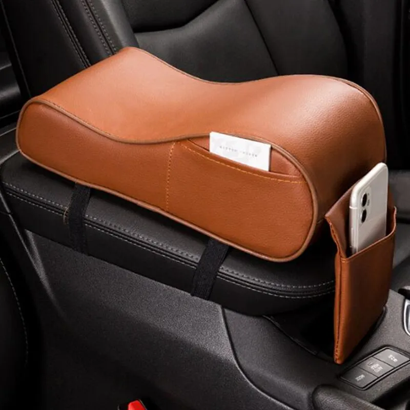 Leather Car Armrest Pad Box Mat Cushion Pillow Protective Styling For Lexus RX NX GS CT200H GS300 RX350 RX300 Seat Leon Ibiza