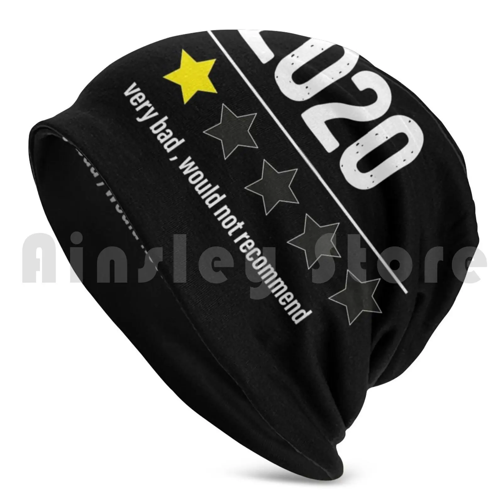 2021 One Star Very Bad Would Not Recommend Funny Beanie Hedging Cap DIY Print Cushion 2021 One Star Very Bad 2021 One