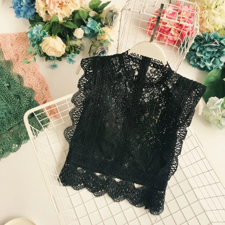 New Summer Lace Hollow Out Crop Tops Women Fashion Short Lacework Pullover Tank Vest Ladies Slim Elegant Outside TankTops