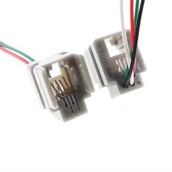 20 pcs 616M-4P4C RJ11 RJ10 RJ09 Modulaire Connector 616 M 4P4C Socket Vrouwelijke Crimp Draad 4 Core 15 cm Lengte netwerk Connector