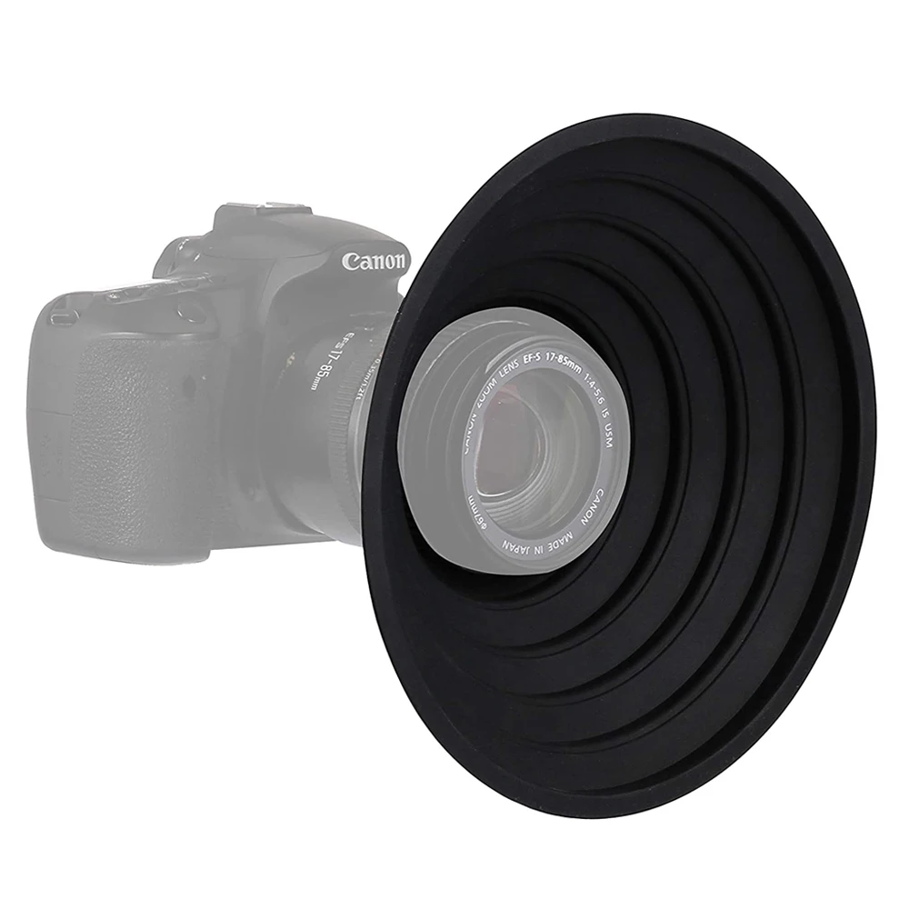 Ultimate Camera Lens Hood Anti-Reflective Silicone Photos Hood Reflection-Free Photos for Nikon Canon Sony Camera