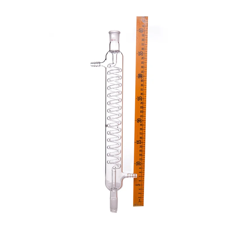 Format Serpentine Condenser Spiral Condensation 300mm Condenser Graham With Fused Inner Tube Standard Ground Mouth 19/22 Joints