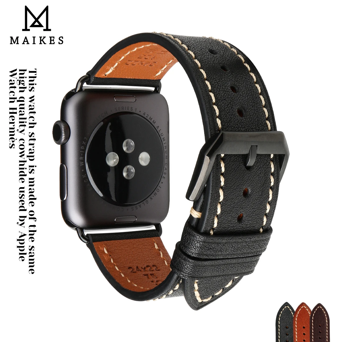 

Ремешок кожаный для Apple Watch Series 8 7 SE 6 5 4 3 45 мм 41 мм 44 мм 40 мм 42 мм 38 мм