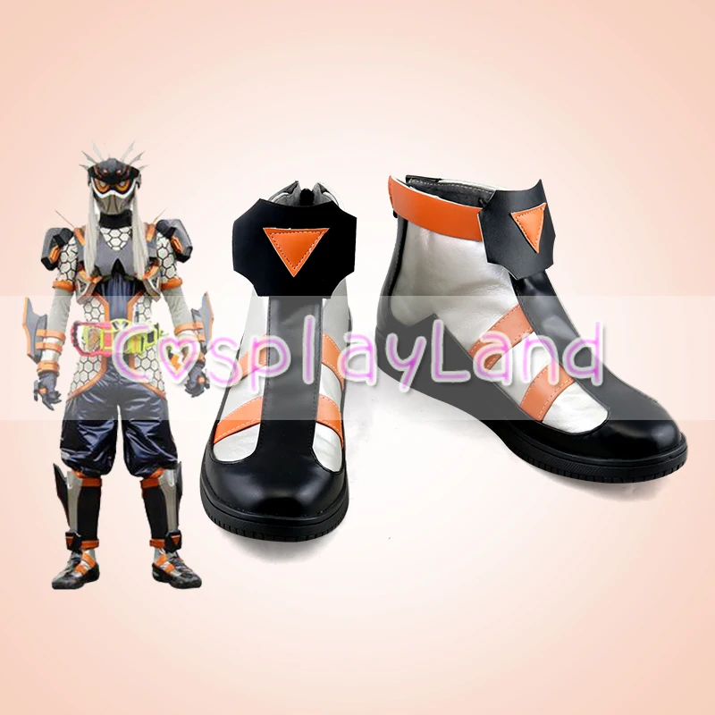 Kamen Rider Masked Rider Fuma Cosplay Stivali Scarpe Da Uomo Scarpe Costume Su Misura Accessori di Halloween Del Partito di Scarpe