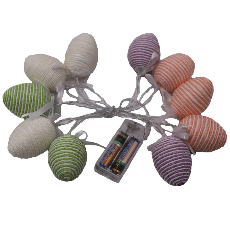 PheiLa LED Cotton Thread Egg String Light Easter Creative Lamp String Powered by Battery for Easter Indoor Room Home Decoration