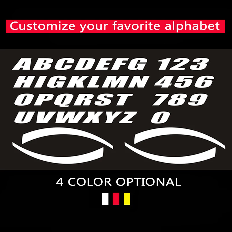 2.7cm Height Car Tire Wheel Stickers Car Tuning Universal 3D Permanent PVC Lettering Sticker Personalized Automotive Accessories