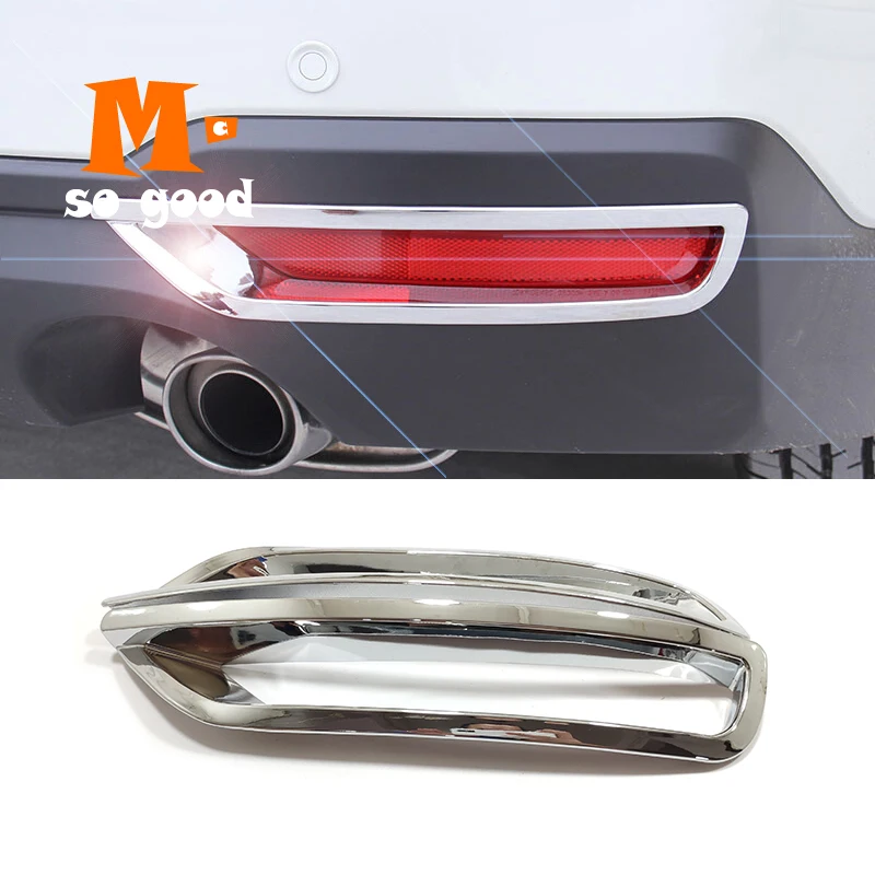 

For Subaru Forester 2014 2015 2016 2017 ABS Chrome Car Tail Back Rear Fog Light Lamp Bumper Cover Trim Accessories Sticker 2pcs