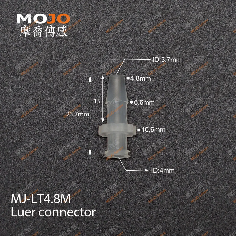 신제품 루어 테이퍼 외부 나사-내부 나사 조인트 유니온 OD:1.6-6.4mm PP 재질 파이프 조인트 100sets/pack