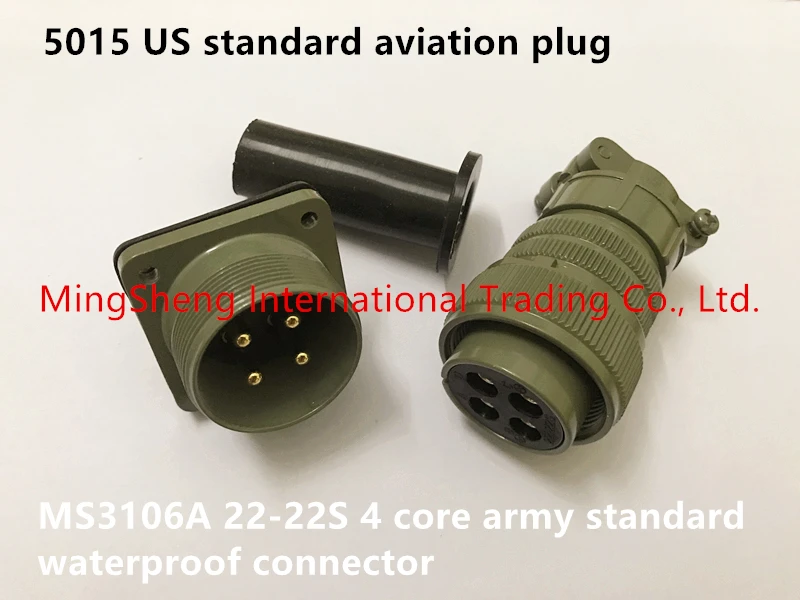 

Original new 100% MS3106A-22-22S 4 core 5015 U. S. standard aviation plug army standard waterproof connector