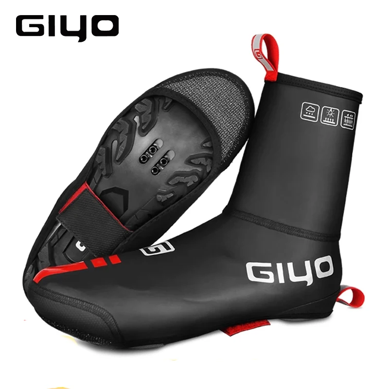 GIYO GUXT-02B Cycling Shoe Covers Waterproof Road Mountain Bike Bicycle Overshoes Booties for Men Women Thermal Warm Winter