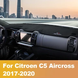 For Citroen C5 Aircross 2017-2019 2020 Car Dashboard Cover Mat Avoid light Pad Sun Shade Dash Board Cover Carpets Accessories