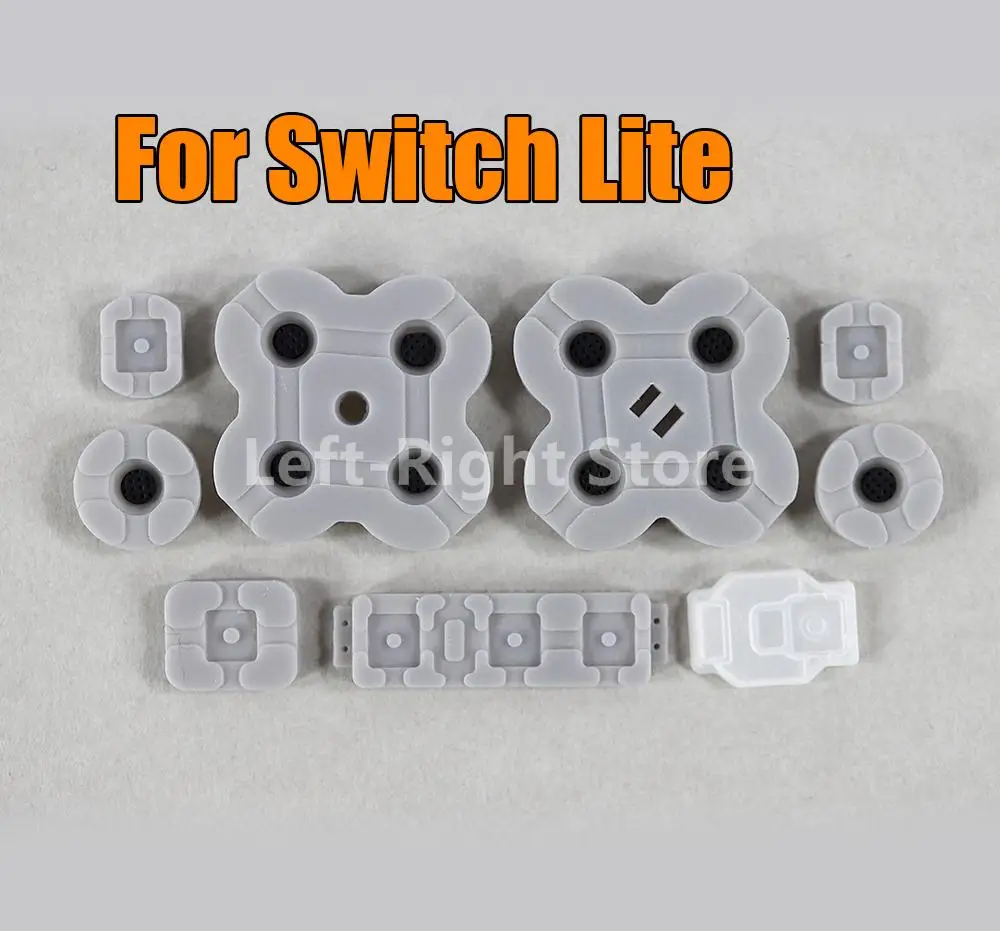 50sets For Nintendo Switch Lite JoyCon Left Right Replacement Console Repair Parts Conductive Rubber Silicone Button Pad Kit