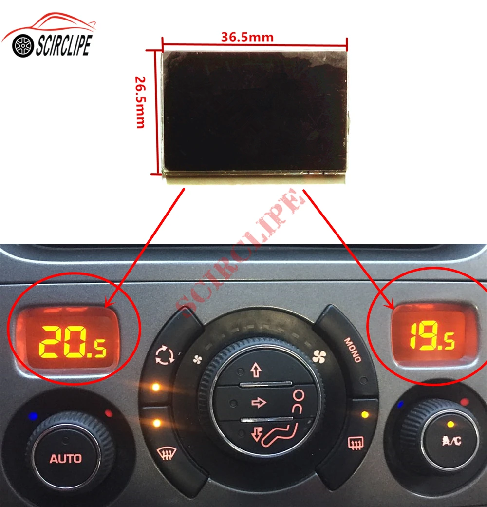 1Pcs Car ACC Lcd Panel Module Display Monitors Pixel Repair Air Conditioning Information Screen For Peugeot 308 308CC 408