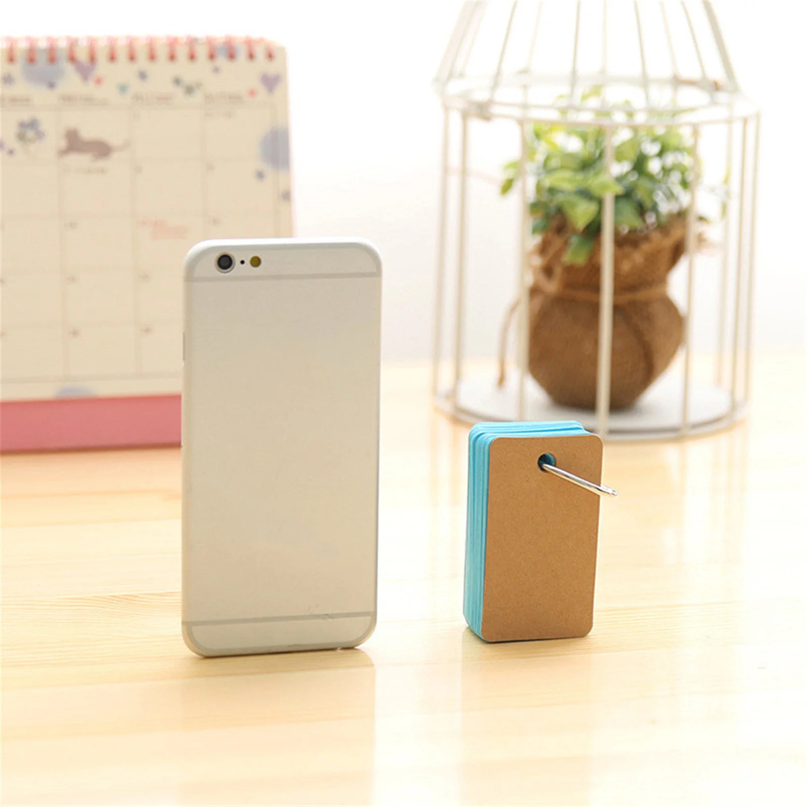 7 Colors Creative Candy Color Buckle Binder Notes Portable Flash Cards Memo Pads Cute Stationery Diy Blank Card