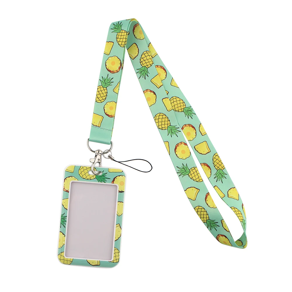 JF1034 Summer Fruit Pattern Watermelon Strawberry Lemon Lanyard For Key ID Card Pass Gym USB Badge Holder DIY Hanging Rope