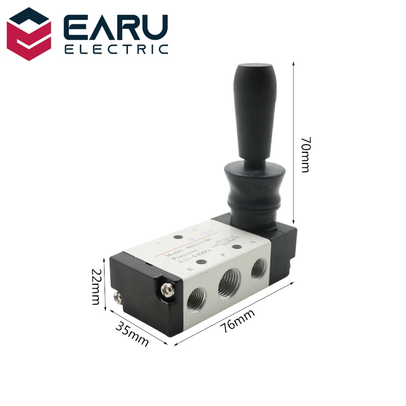 Válvula de Control Manual neumática, dispositivo con palanca Manual de 1/4 vías, 5/2 pulgadas, 2 posiciones, 5 puertos, envío gratis, 4H210-08