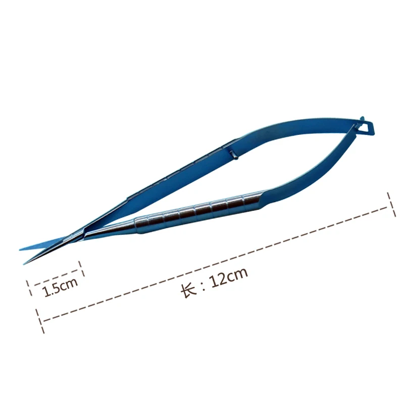 Tijeras microscópicas Forcep sonda Micro gancho pinzas espátula 12cm sondas de acero inoxidable, ganchos, espátulas, espéculos pinzas