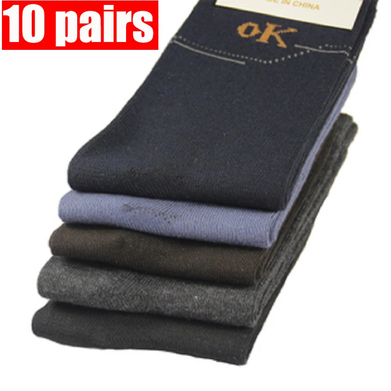 

10 pairs socks men casual autumn winter male socks thermal calcetines hombre skarpetki compression tube cotton socks