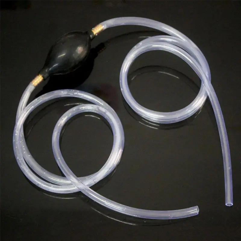 Gasoline Siphone Hose Hand Siphon Pump Petrol Water Oil Liquid Fuel Transfer