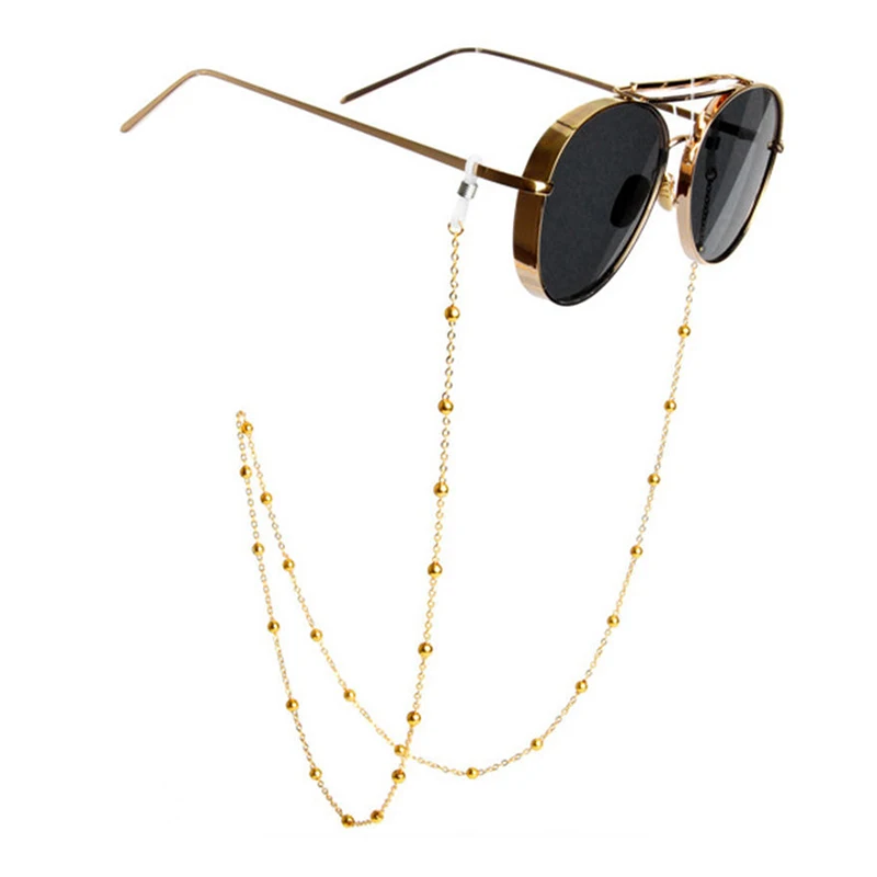 Eyeglasses Chain Holder Woman Sunglasses Chain Eyewear Lanyard Glasses Chains Lanyards Non-slip Glasses Chain Shells Metal Bead