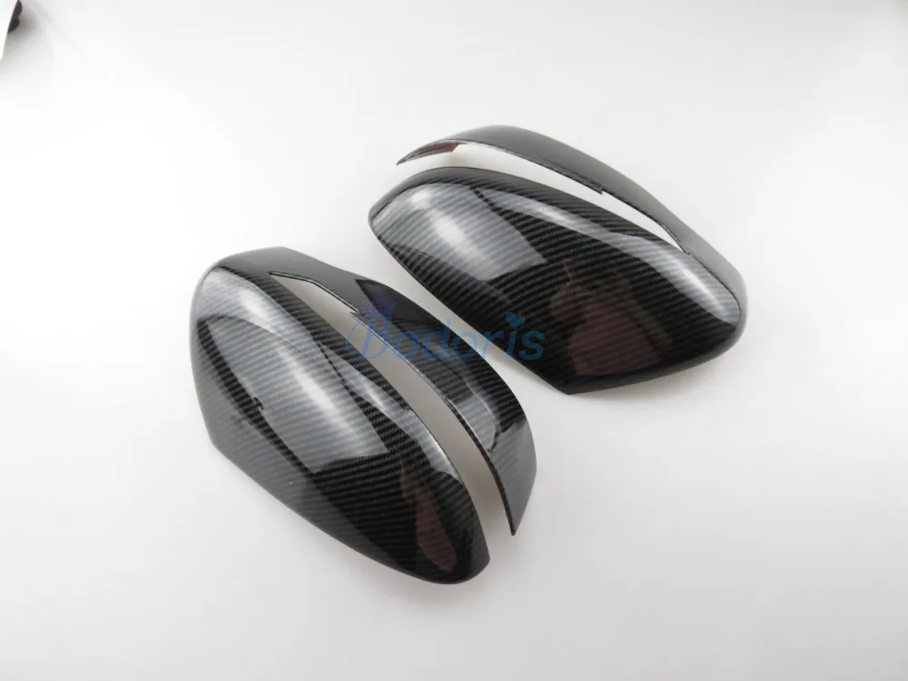 Side Door Mirror Cover For Nissan Juke 2014-2018 Carbon Fiber Color Rear View Overlay Car Styling Accessories