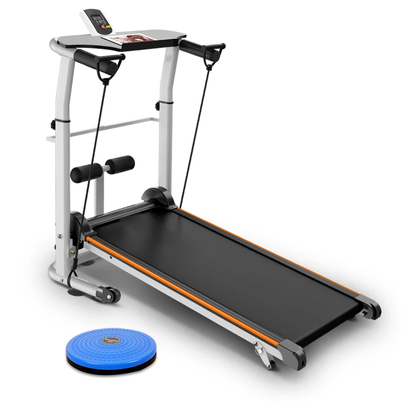 Household mini mechanical treadmill, small walking machine, silent folding and lengthening fitness equipment