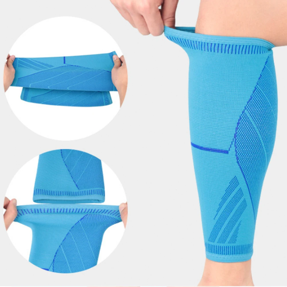 1 Pair Running Athletics Compression Sleeves Leg Calf Shin Splints Football Sports Safety Cycling Calf Sleeve Protector Unisex