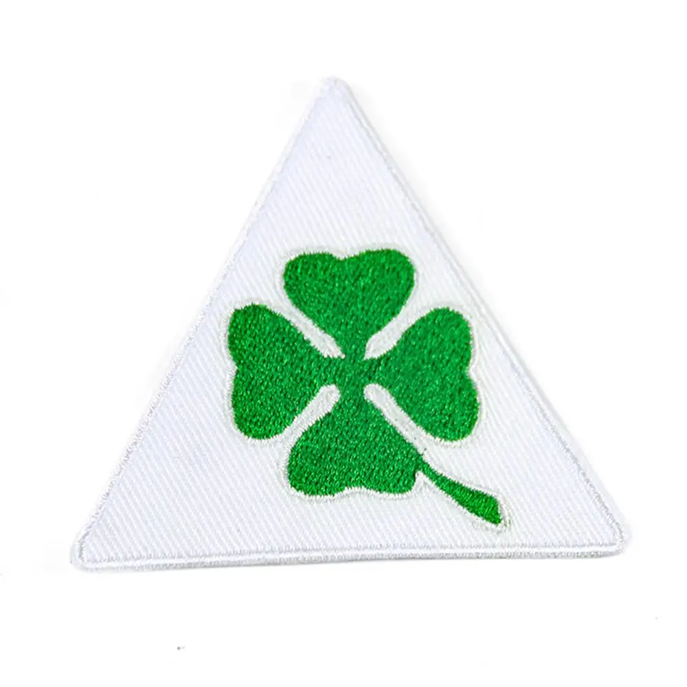 2PCS Lucky Clover Patch Iron on Transfers for Clothing Embroidery Applique Clothes Stickers DIY Sewing Accessories Women Clothes