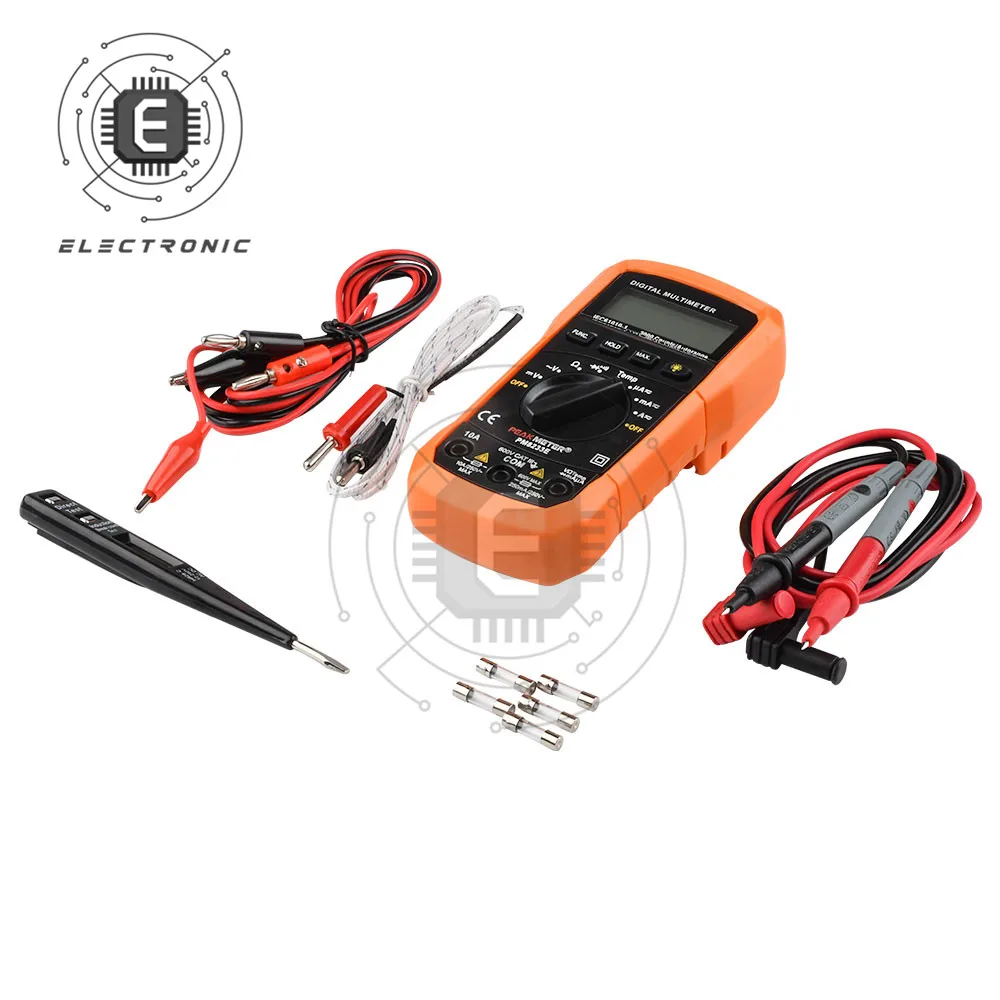 

MS8233E Auto Range LCD Digital Multimeter AC DC Current Voltage Diode Temperature Resistor Tester Voltmeter Ammeter Detector