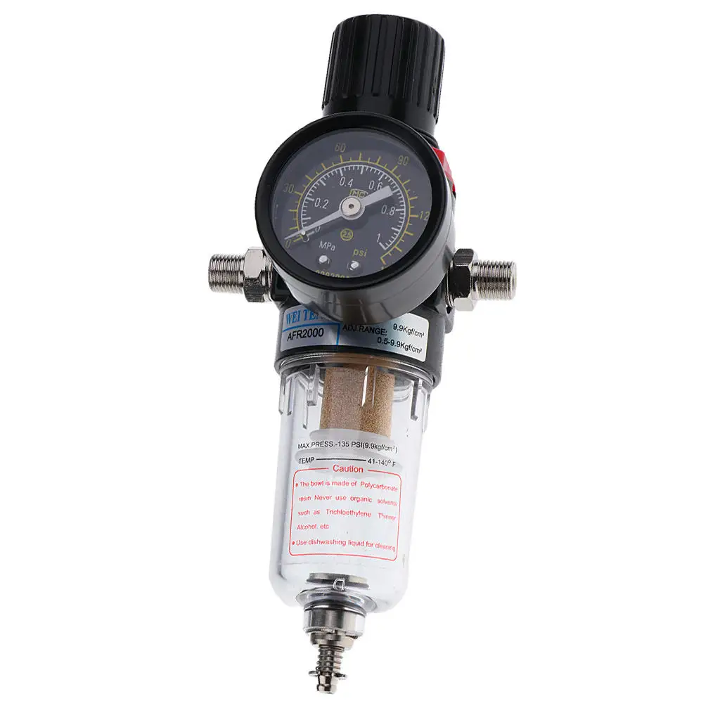 Airbrush Compressor Pressure Regulator Water Trap Filter Water Moisture Gauge