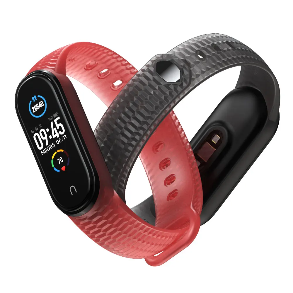 Per Mi Band 6 7 cinturino cinturino Miband 5 Opaska cinturino traslucido per Xiaomi Mi Band 5 4 3 Pulseira Correa Silicone pars485