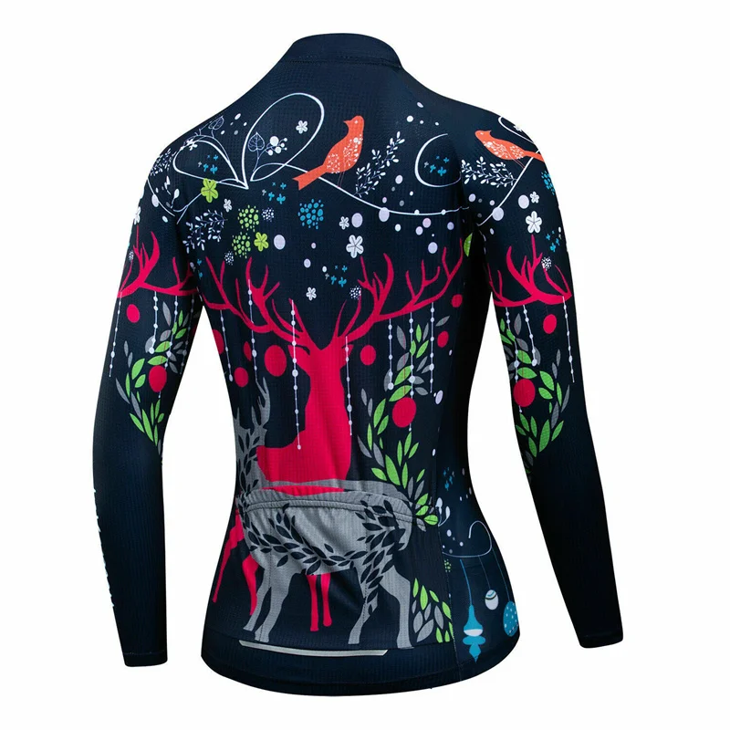 2022 New Design Women\'s Long Sleeve Cycling Jersey Colorful Mountain Bike Tops And Shirts Anti UV Bicycle Sportswear MTB Clothes