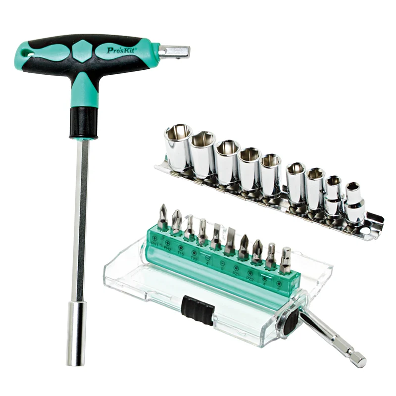 Proskit SD-9701M socket screwdriver set 21 pieces replaceable T-wrench set mobile phone computer household series repair tool