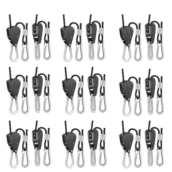 Coltiva la luce regolabile da 1/8 pollici cordino appeso per tenda ventilatore coltiva pianta lampada puleggia corda puleggia puleggia di sollevamento gancio