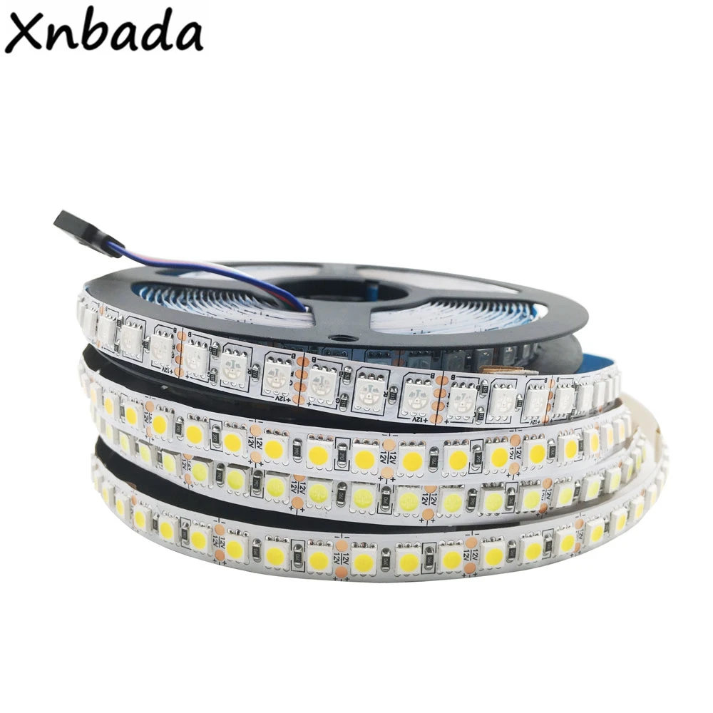 DC12V 5M 5050 RGB LED Strip Light LED Ribbon 120LEDs/m High Brightness Flexible Waterproof Diode Tape For Home Decoration