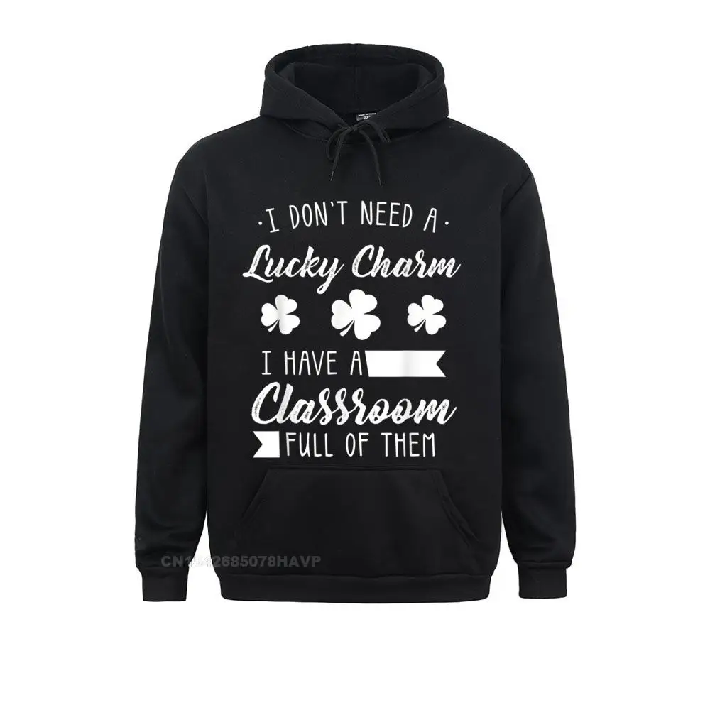 

Brand New Cute St Patrick's Day Teacher Shirt Funny Shamrock Gift Long Sleeve Sweatshirts Summer Hoodies For Men Hoods Normal