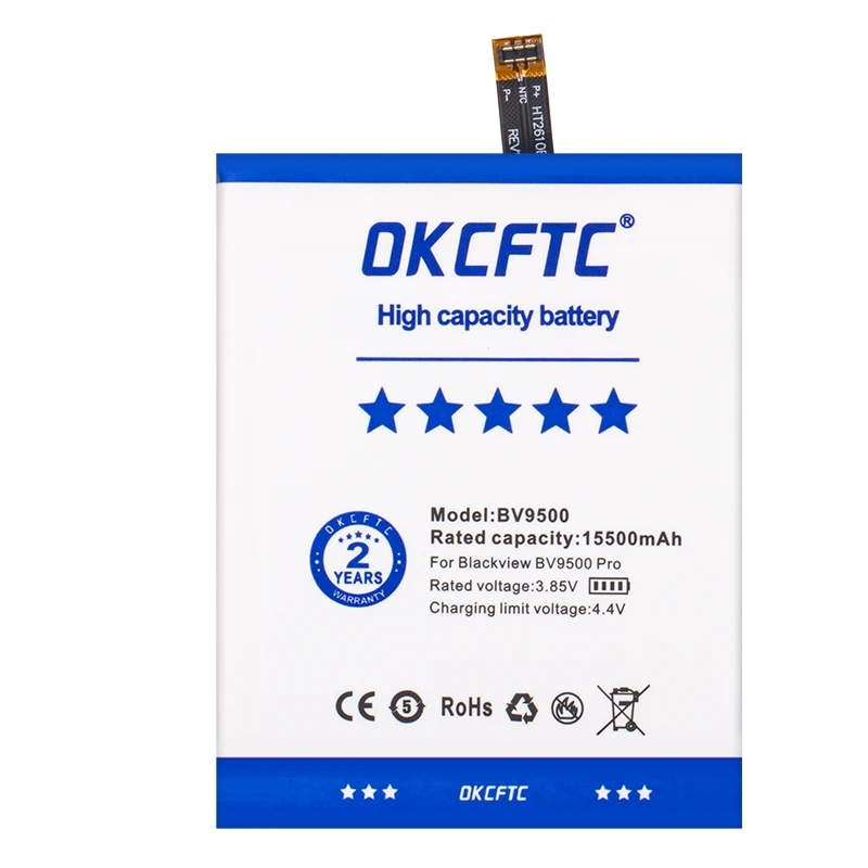 OKCFTC NEW Original 15000mAh BV 9500 Battery For Blackview BV9500 Pro MT6763T 536380 Phone +Tracking Number