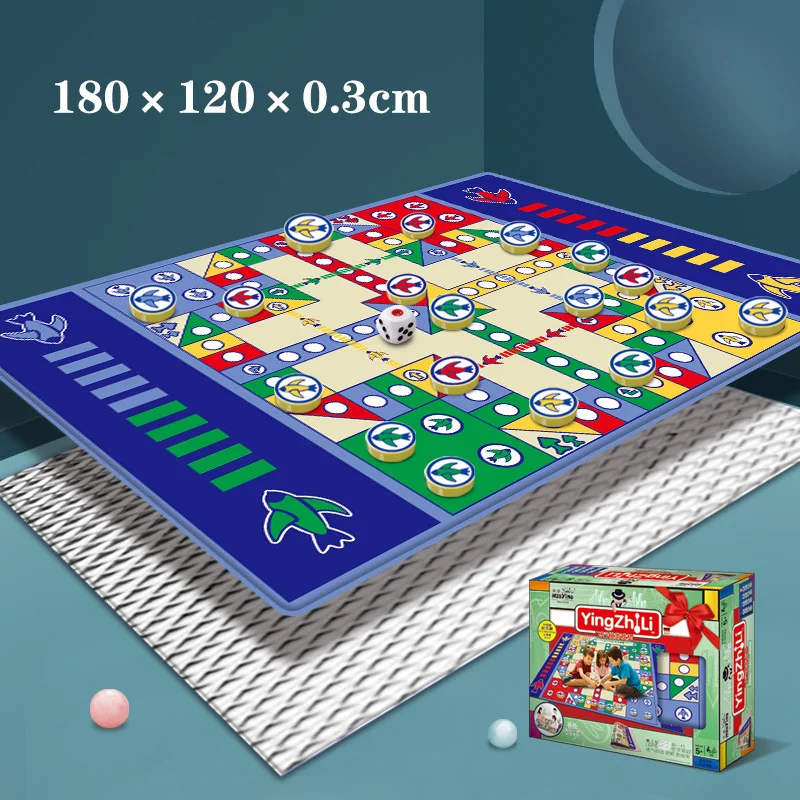 1set New Design Kids Carpet Ludo Board Game Mat for Children Portable Travel Children Toy Chess Family And Party Games