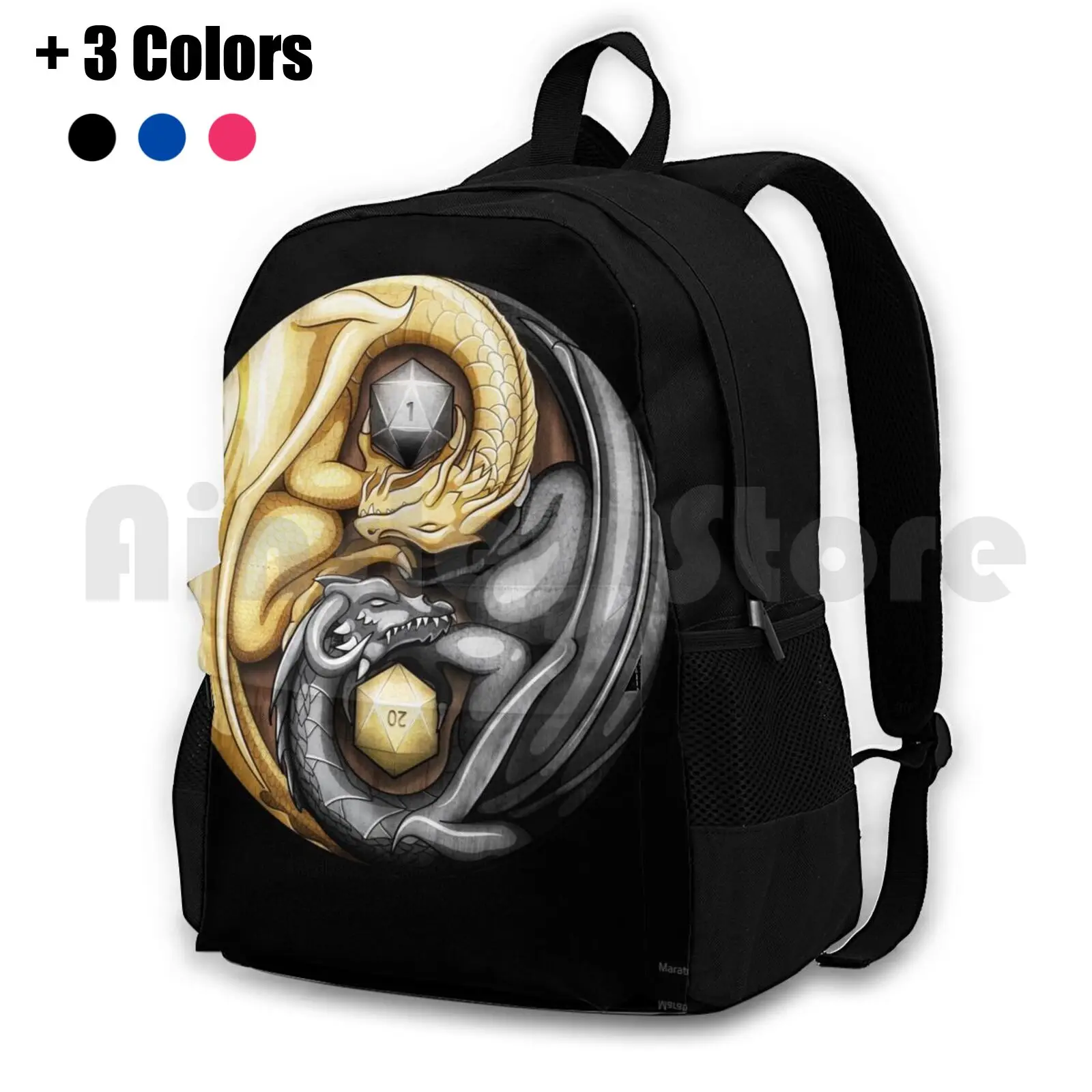 Balanced D20 Outdoor Hiking Backpack Waterproof Camping Travel Rolling Dice D20 Critical Dnd Rpg Roleplaying Role Playing