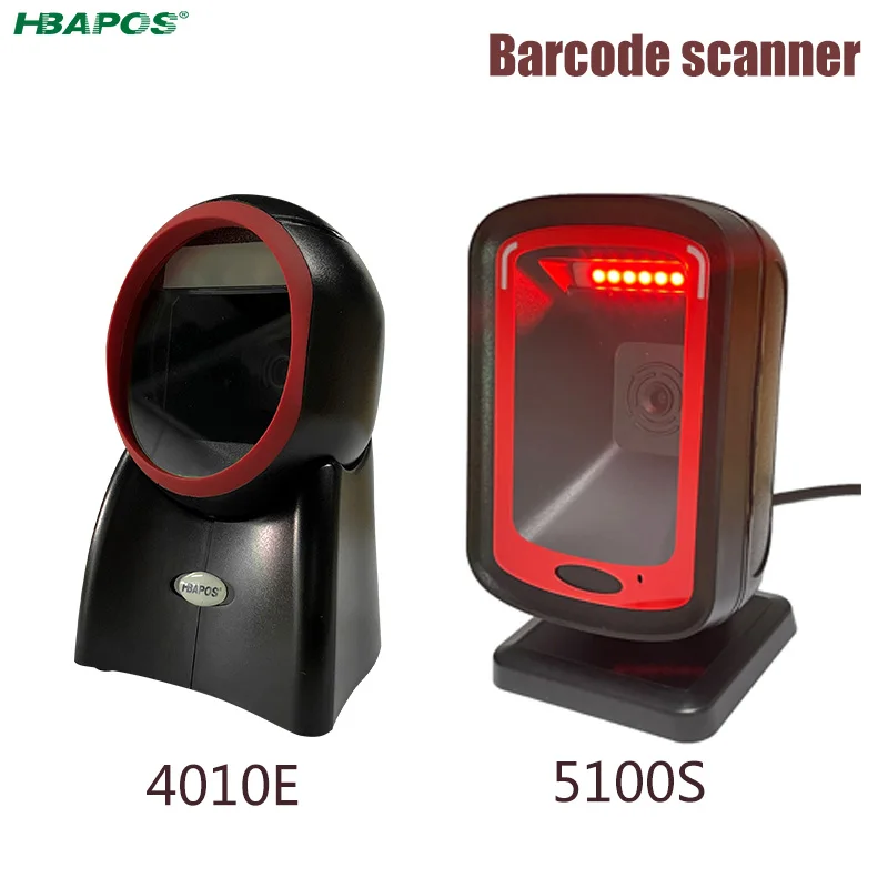 2D Barcode Scanner Omnidirectional 1D 2D QR code Desktop Hands-Free Wired USB Platform Bar code reader for supermarket store pay