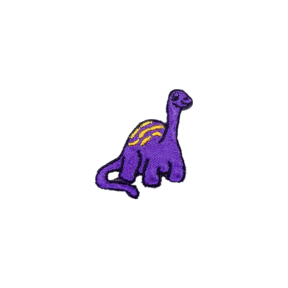 MAXSIN FUN 1 Pc Purple Dinosaur Patch Cute Animal Sticker Iron on Jeans Clothes Shoes Bags Decoration DIY Accessories