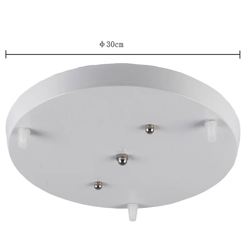 DIY Ceiling Mounted Chandelier Plate 3Hole 30/50cm Black/White Iron Suspension Lamp Base Long/Round Pendant Lighting Accessories