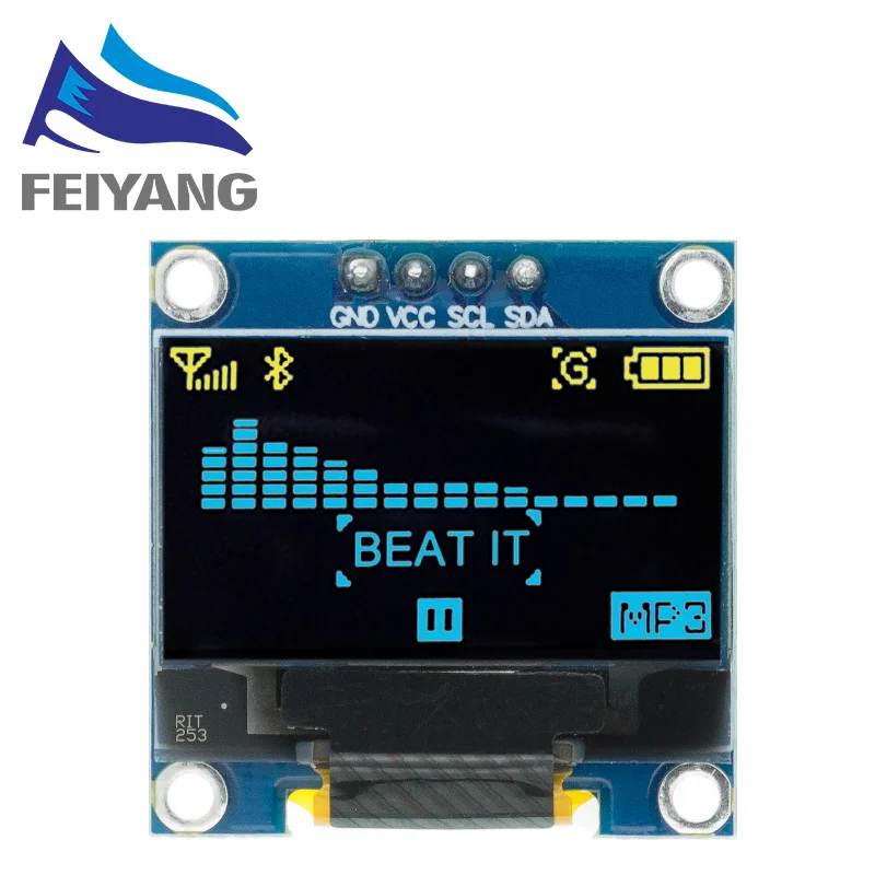 10PCS 4pin 7pin Weiß/Blau/Gelb Blau farbe 0,96 zoll 128X64 OLED Display Modul Für Arduino 0,96 "IIC I2C SPI Kommunizieren – Detail 4